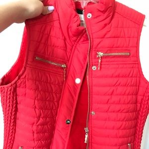 Red vest with fuzzy inside